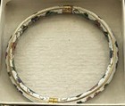 Vintage Cloisonne Enamel Hinged Bangle Bracelet  — photo 3