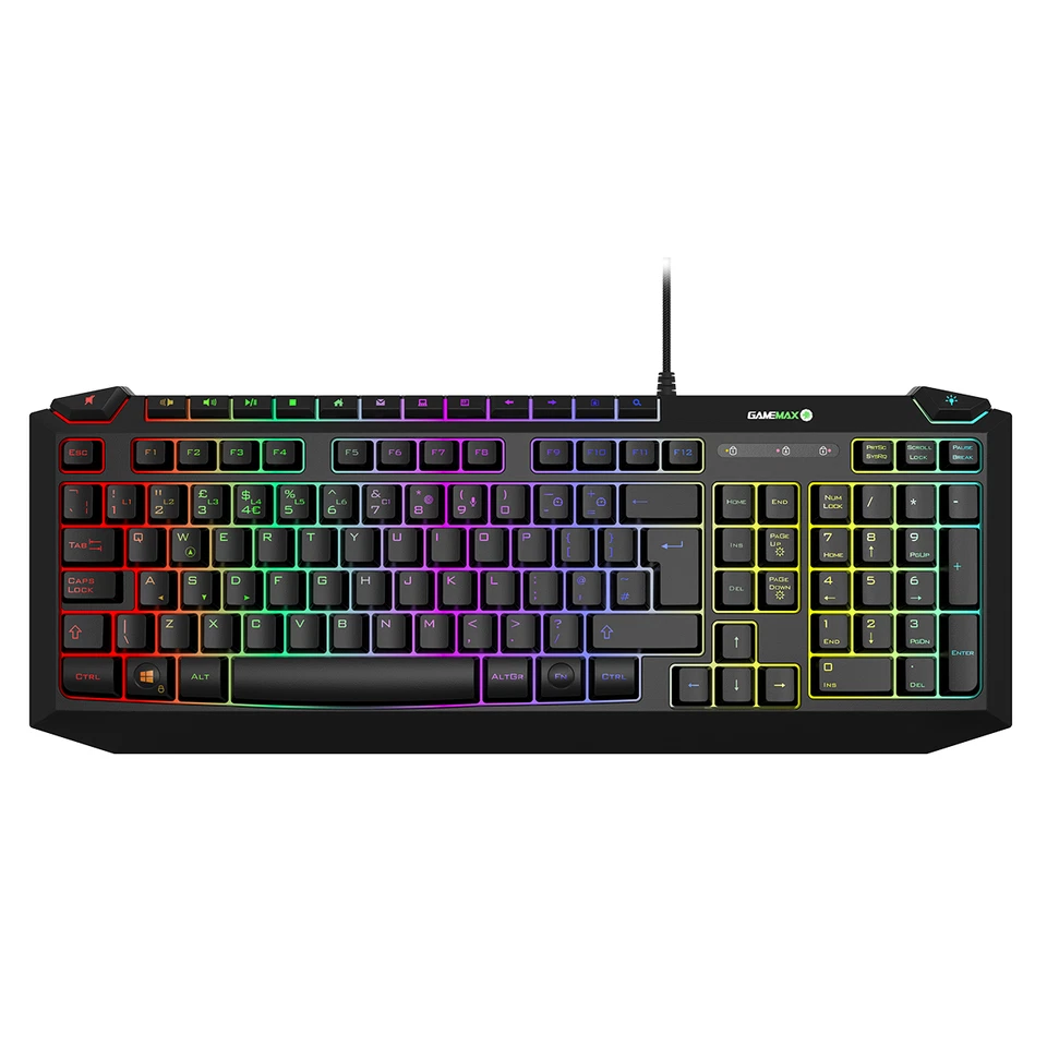 GameMax Pulse 4-in-1 Keyboard Mouse Headset Mouse Pad Combo Gaming Set RGB LED - Image 4 of 4