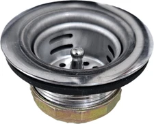 Junior Duo Sink Strainer Chrome 2 7/8" dia. To fit 1 7/8" Drilling
