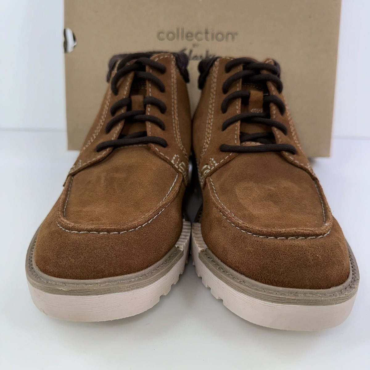 Clarks‎ Men\'s Barnes Mid Boot Cola Suede Fabric Suede Size 8.5 8 1/2 New w/ BOX Clarks Men main image 3