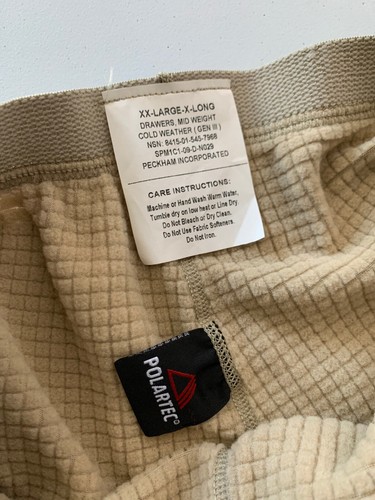 NWOT GEN III L2 XX-LARGE X-LONG ECWCS POLARTEC LEVEL 2 XXL-XL MID-WEIGHT PANTS - Picture 2 of 4