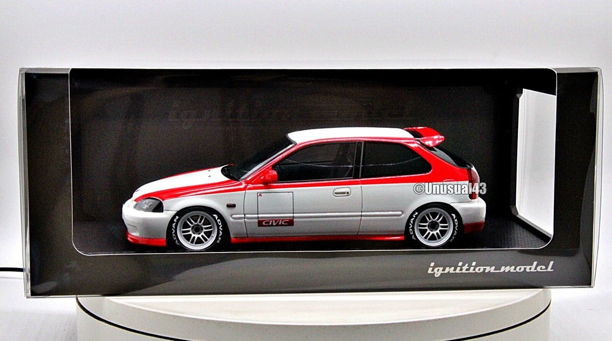 1/18 Ignition Model Honda Civic EK9 Type R White/Red Free