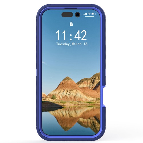 Funda híbrida a prueba de golpes con clip para cinturón para Apple iPhone 16/16 Plus/Pro/Pro Max - Imagen 41 de 54