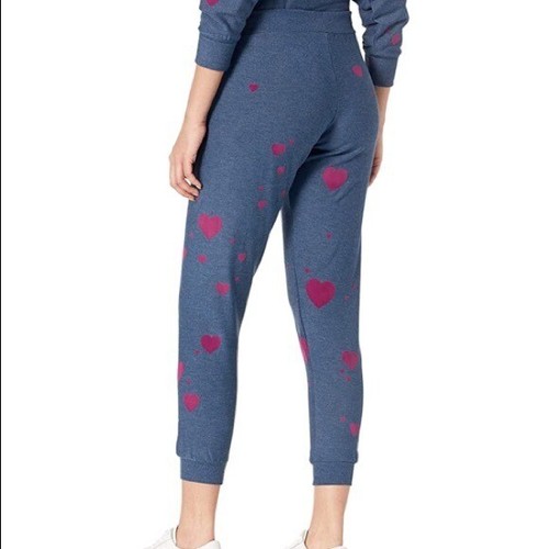 Chaser Plum Heart Joggers Pants Banded Waist Legs Size Small NWT - Picture 2 of 8