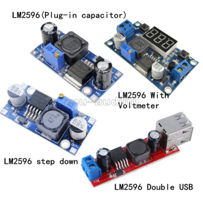 LMS2596 Buck Step-down DC-DC Power Converter Module Dual USB/LED Voltmeter