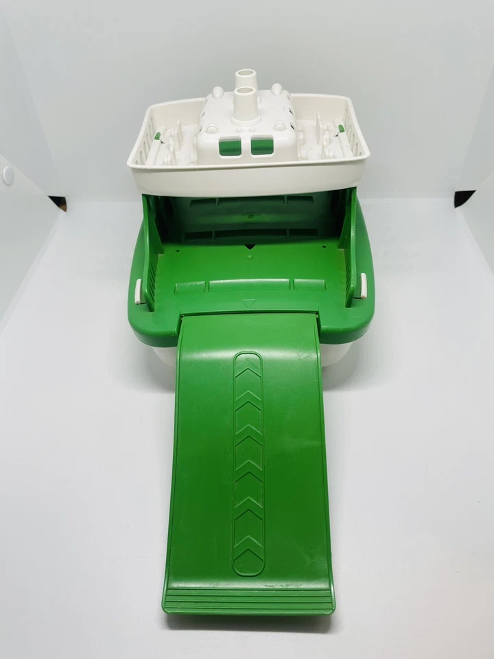 Green Toys -Vehicle Ferry Boat Green and White Bathtub Toy Made in USA - Image 3 of 4