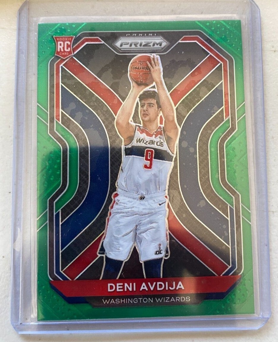 2020-2021 Panini Prizm DENI AVDIJA Wizards GREEN PRIZM Rookie RC!