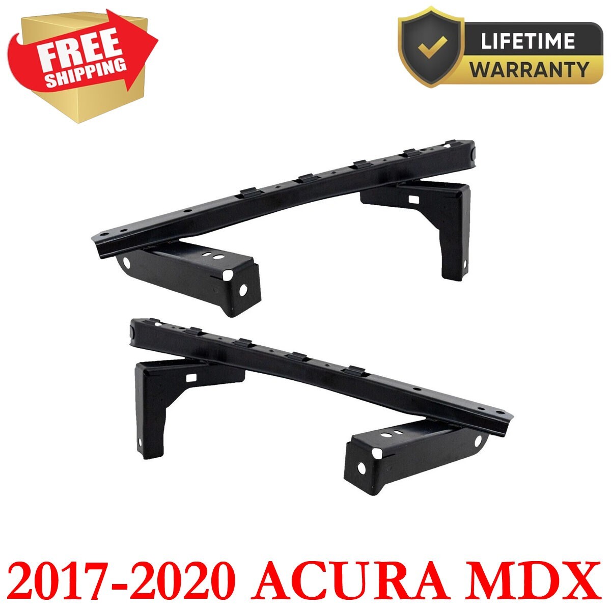 Set of 2 New Bumper Face Bar Brackets For 2017-2020 Acura MDX Front Left & Right