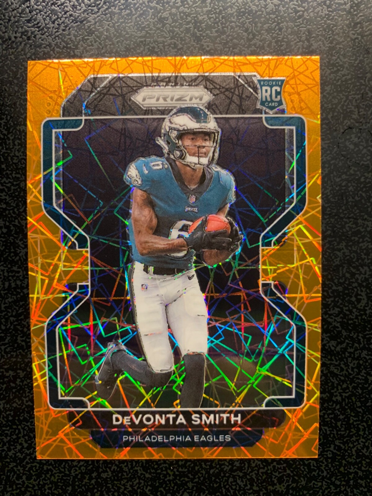 Devonta Smith 2021 Panini Prizm Orange Lazer Prizm Rookie Rc #335