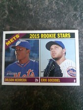 2015 Topps Rookie Stars Dilson Herrera Erik Goeddel RC Card# 67