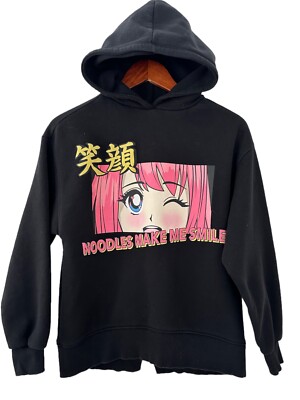 Zara Anime Manga Hoodie Sweatshirt Noodles Make Me Smile Girls