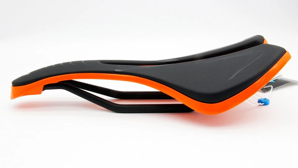 Sillín de carbono Union Sport SAALE bicicleta de montaña de carretera negro con carcasa naranja Foto 2 de 4