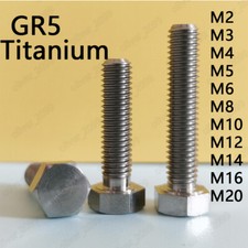 M1.6 M2.5 M3 M4 M5 M6 M8 M10 M12 M20 Titanium GR5 Hexagon Bolts Hex Head Screws