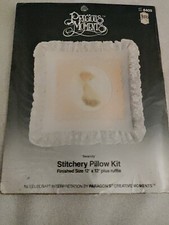 Precious Moments Pillow SERENITY Stitchery Kit Vintage 1984 Kit 8409 Paragon