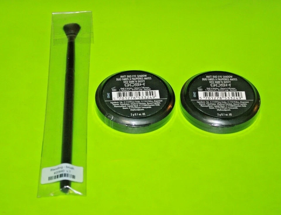 (2) NEW GOSH COSMETICS MATT DUO EYE SHADOW 005 DARK'N DUSTY + BRUSH   - Image 2 of 2