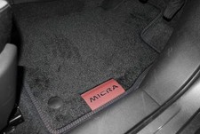 Nissan Micra K14 2017 on Velour Carpet Mats Red New and Genuine KE7555F001BU