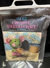 Avon Needlecraft House Mouse Doll Making Kit-Vintage/ Retro Colors