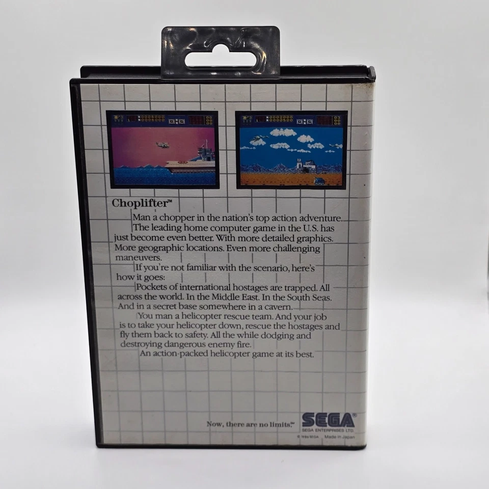 Sega Master System, Choplifter, SMS, Genuine, Cartridge Tested, Retro Gaming - Image 3 of 4