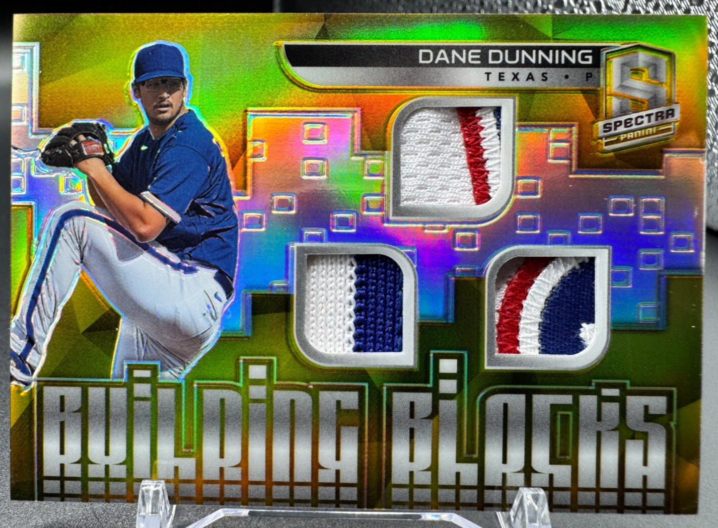 2021 Panini Spectra Building Blocks Gold DANE DUNNING #BBDD RC Relic /10