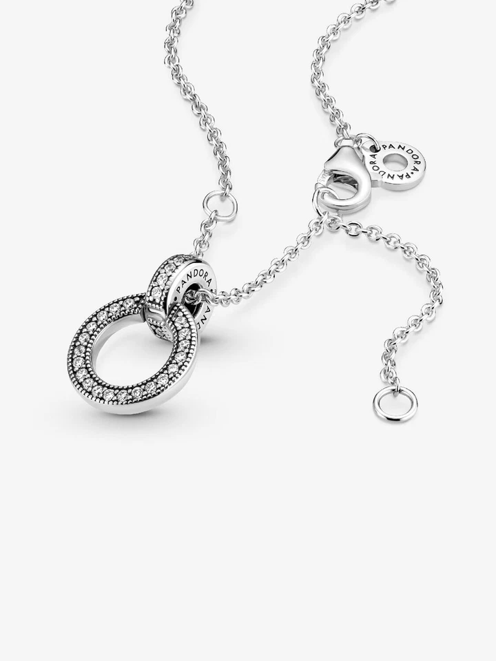 Pandora Collana Doppio Cerchio Misura 45cm Argento 925 Misura 45 cm 399487C01-45 - Immagine 3 di 4