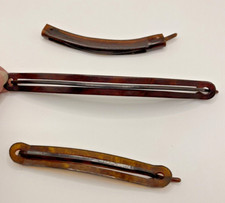 3 RARE BAKELITE WAVE CLIPS VINTAGE FLAPPER HAIR WAVERS 1920s-40s VHTF