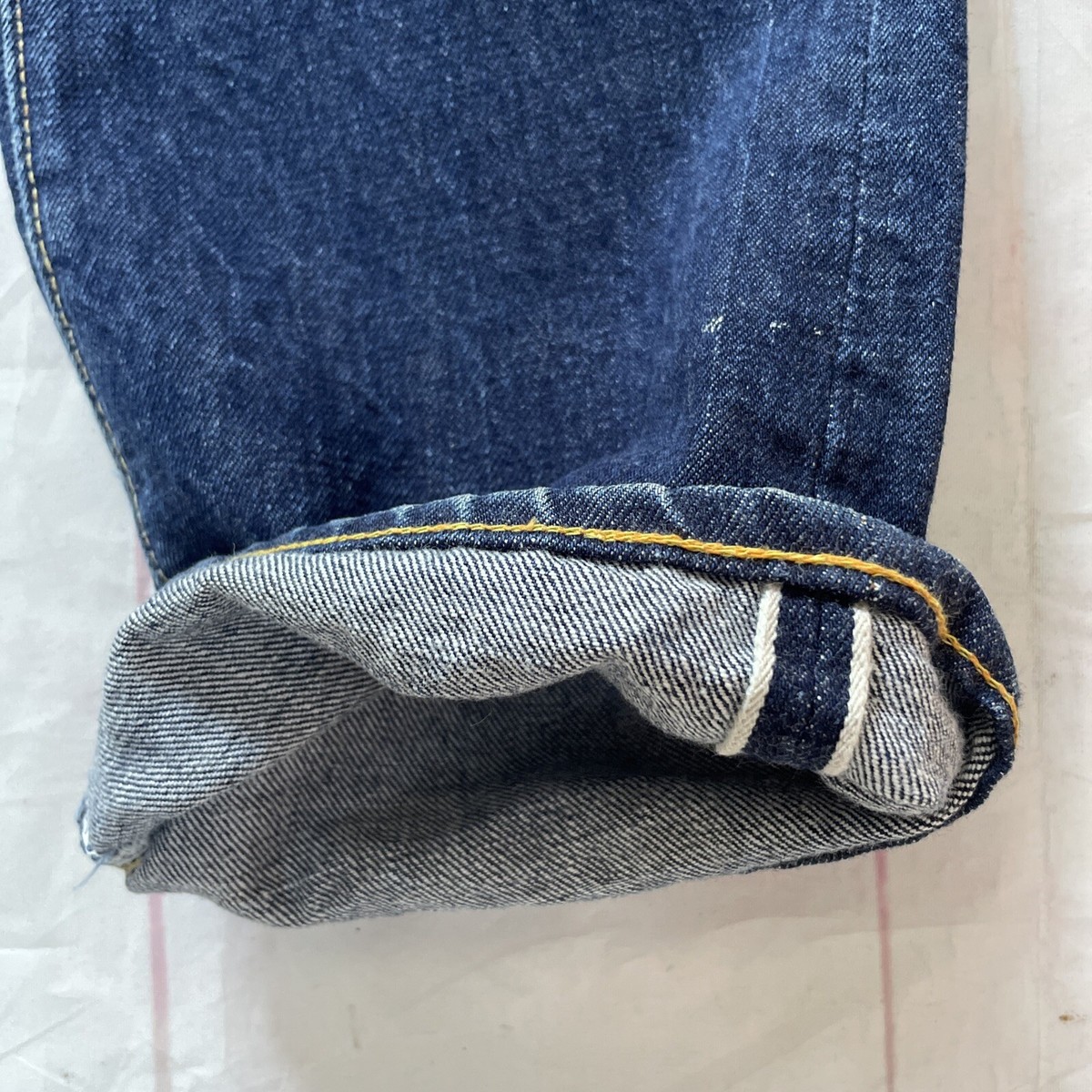 Vintage 1960s Levis 501-S Big E Redline Selvedge Blue Denim Vintage 1960s Levis 501-S Big E Redline Selvedge Blue Denim