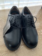 George Mens Black Dress Shoes Size Laced Leather upper