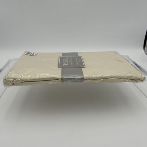 NOS CROSCILL Solid Yellow Fabric Tablecloth 70” Round Dining Essentials - Picture 5 of 12