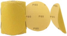 6 in Sticky Back PSA Sandpaper 100 Roll 80 Grit Adhesive DA Sander Sanding Disc