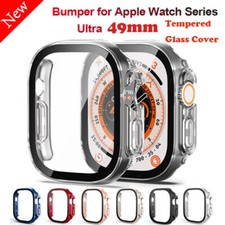 For Apple Watch Ultra 3 49MM Hard PC Shockproof CaseCover Glass Screen Protector