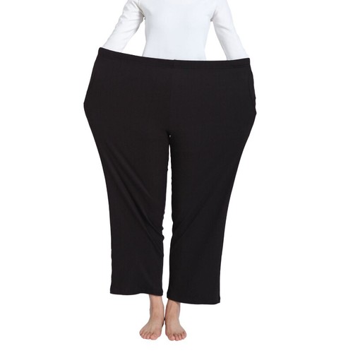 Pantaloni casual donna Taichi pigiama gamba larga pantaloni taglie forti solido caldo - Foto 18 di 18