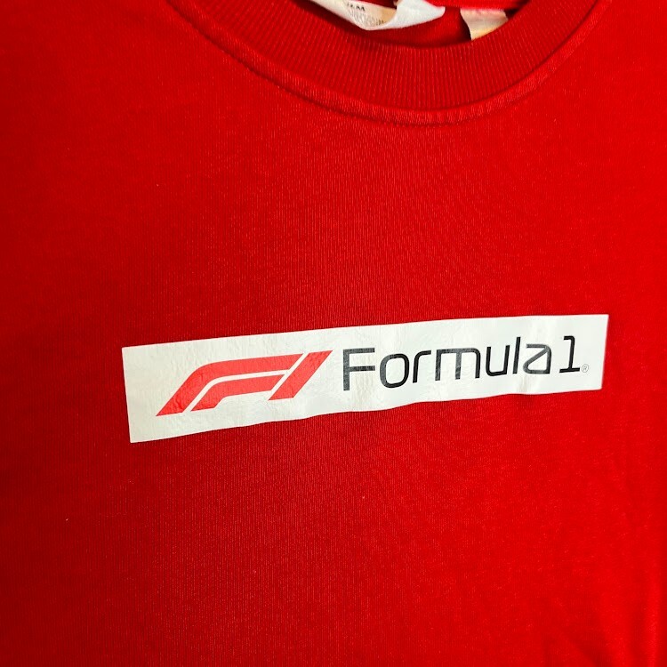 H&M F1 Sweatshirt Men's 20 Red Graphic Print Formula Cars Racing - Main Image