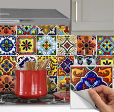 Tile Stickers for Kitchen Backsplash Bathroom Peel and stick Mexican TR001