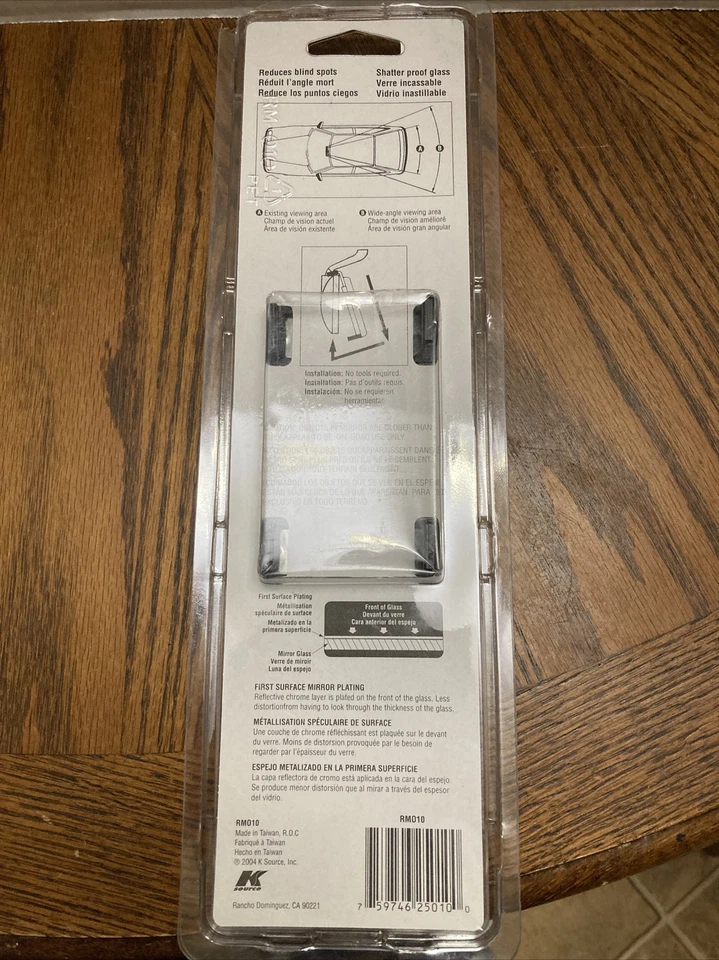 Ksource Fit System RM010 Clip-on Wide Angle Rear View Mirror NEW Chrome Plated - Image 3 of 3