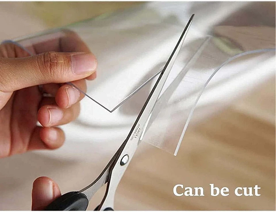 Clear PVC Table Protector/Cover  1.5 mm Thick Soft Plastic Tablecloth - Image 4 of 4