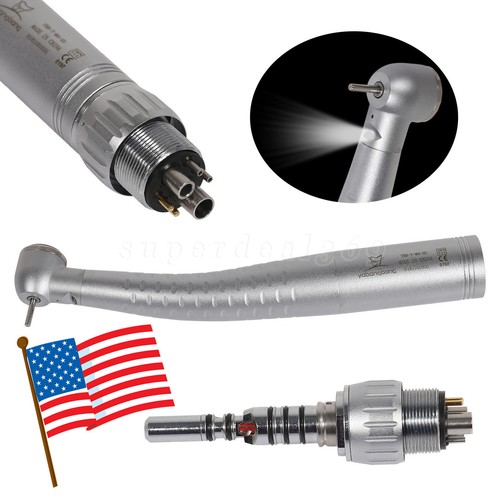 USA Dental High Speed Fiber Optic LED Handpiece Big Head/Quick Coupler 4/6-Hole - Picture 23 of 27