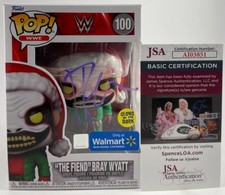 WWE NXT The Fiend Bray Wyatt Signed GITD Funko POP D Autograph JSA COA