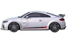 2pcs Car Door Side Stickers For Audi Tt Rs A3 A4 Vinyl Racing Stripe Decals