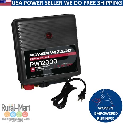 Power Wizard PW12000 Fence Energizer / 2 year manufacturer warranty