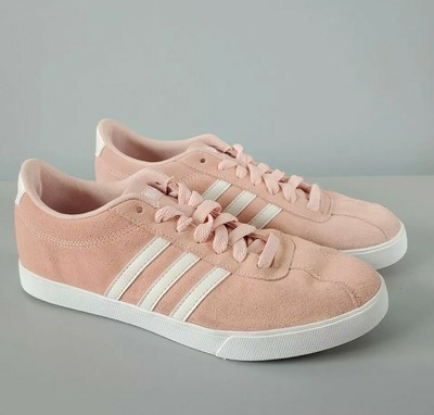 adidas pink courtset trainers