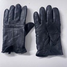 Vintage Classic Black Leather winter gloves SKU 3484