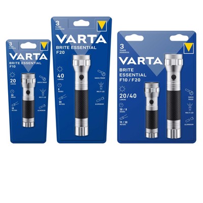 VARTA LED Taschenlampe Brite Essential F10, F20 oder Set F10+F20