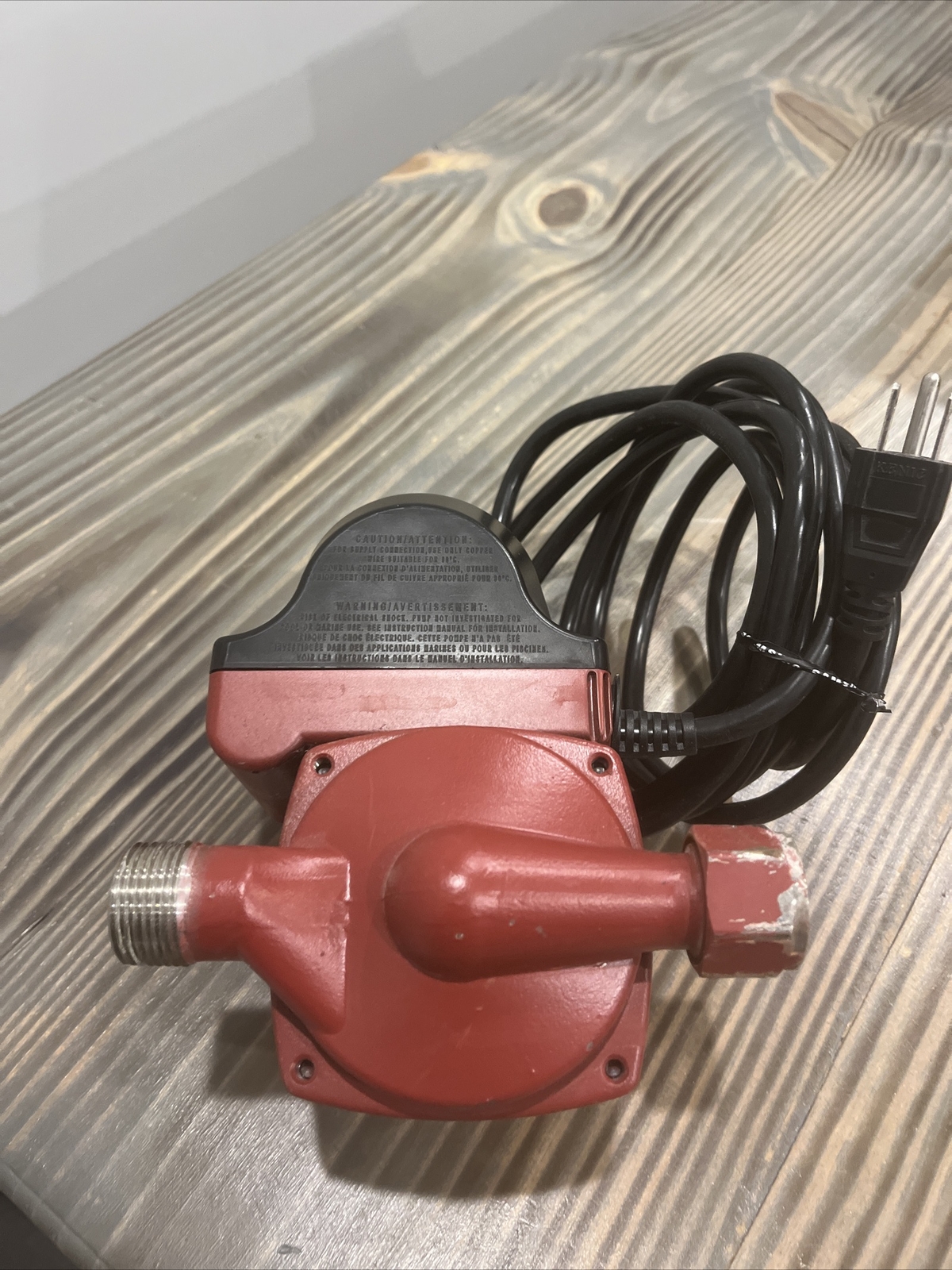 GRUNDFOS NONSUBMERSIBLE CIRCULATION PUMP TYPE UP1510SU7P/TLC. READ