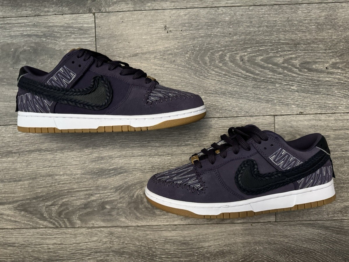 Sz 10 NIKE DUNK LOW N7 MENS 2021 DARK RAISIN/OFF NOIR-WHEAT NIB