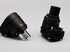 Rhodium Plated Power Plug Connector US main IEC female Pure Copper