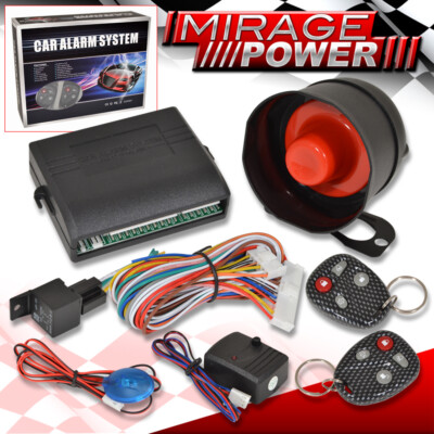 For Miata RX7 Car Alarm Security System w/ Central Door Trunk Lock + Carbon Keys