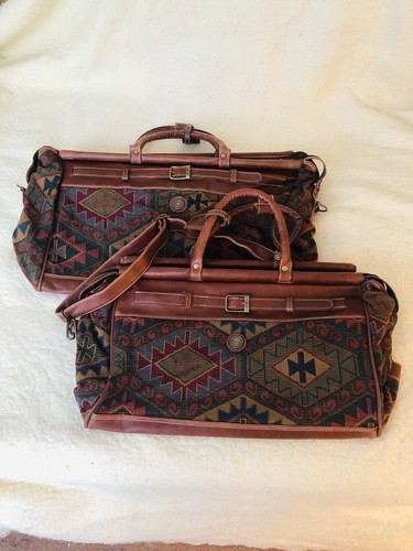 2 Capezio Tapestry 1987 Southwest Travel Bag Luggage Shoulder 18 x 11 & 20 x 13