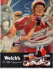 Douglass Crockwell Tuba Brass Marching Band Welch's Gape Juice 1947 Magazine Ad