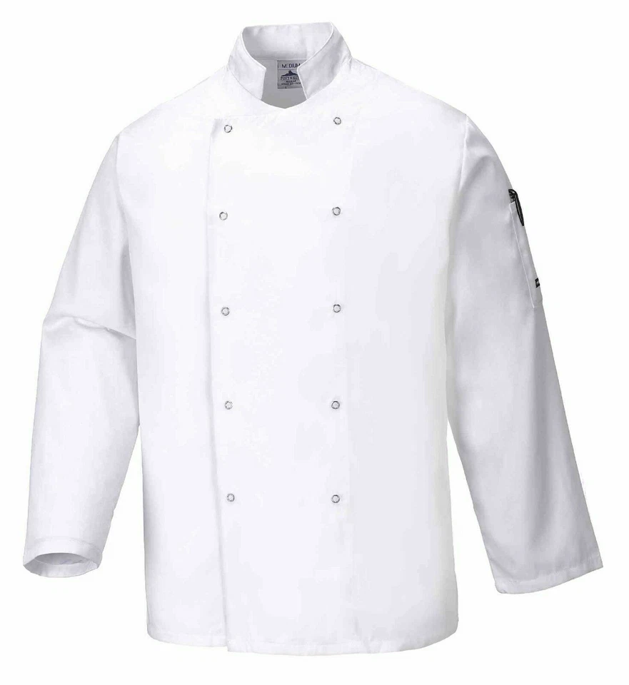 Kochjacke Portwest - Suffolk weiß Kochen Lebensmittel Industrie Gastronomie C833