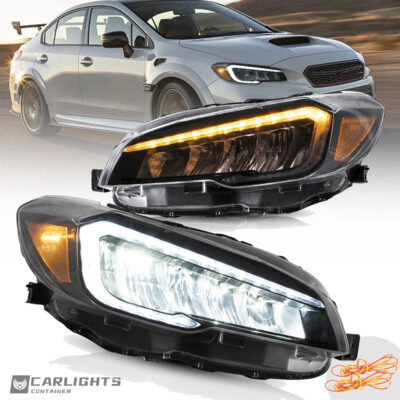 VLAND Full LED Headlights For Subaru WRX 2015-21 STI 15-17 w/ Start Up Animation